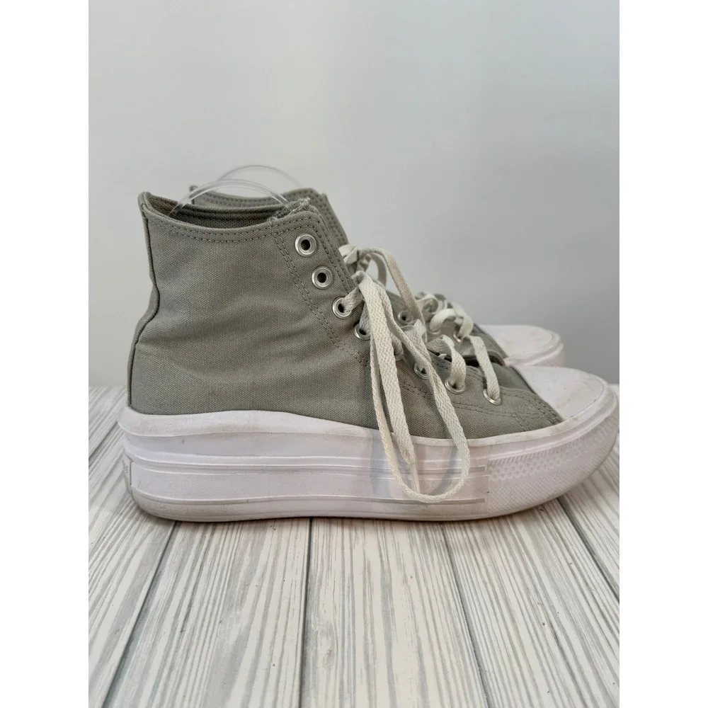 Converse Chuck Taylor All Star Lift Platform High Top Sneakers Gray Women's Sz 9 - Picture 7 of 9